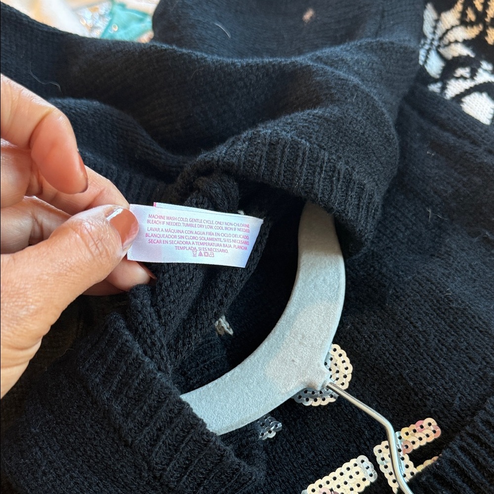 No Boundaries Black Reindeer Holiday Sweater - Picture 11 of 11